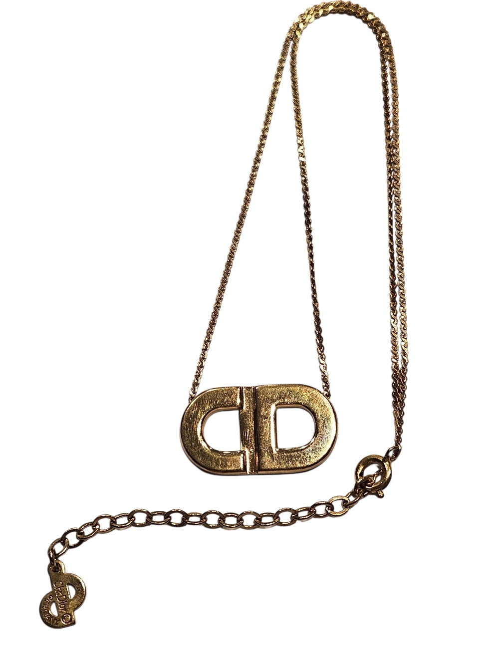 Vintage Dior Necklace Gold Tone 'CD' Logo Choker Christian Dior Germany - Picture 13 of 16